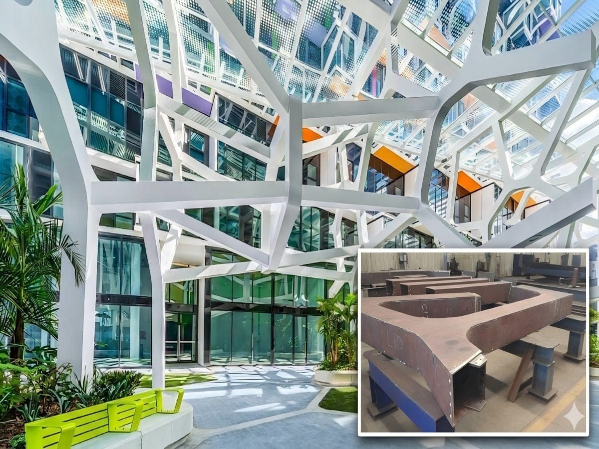 Custom steel fabrication components and connection parts