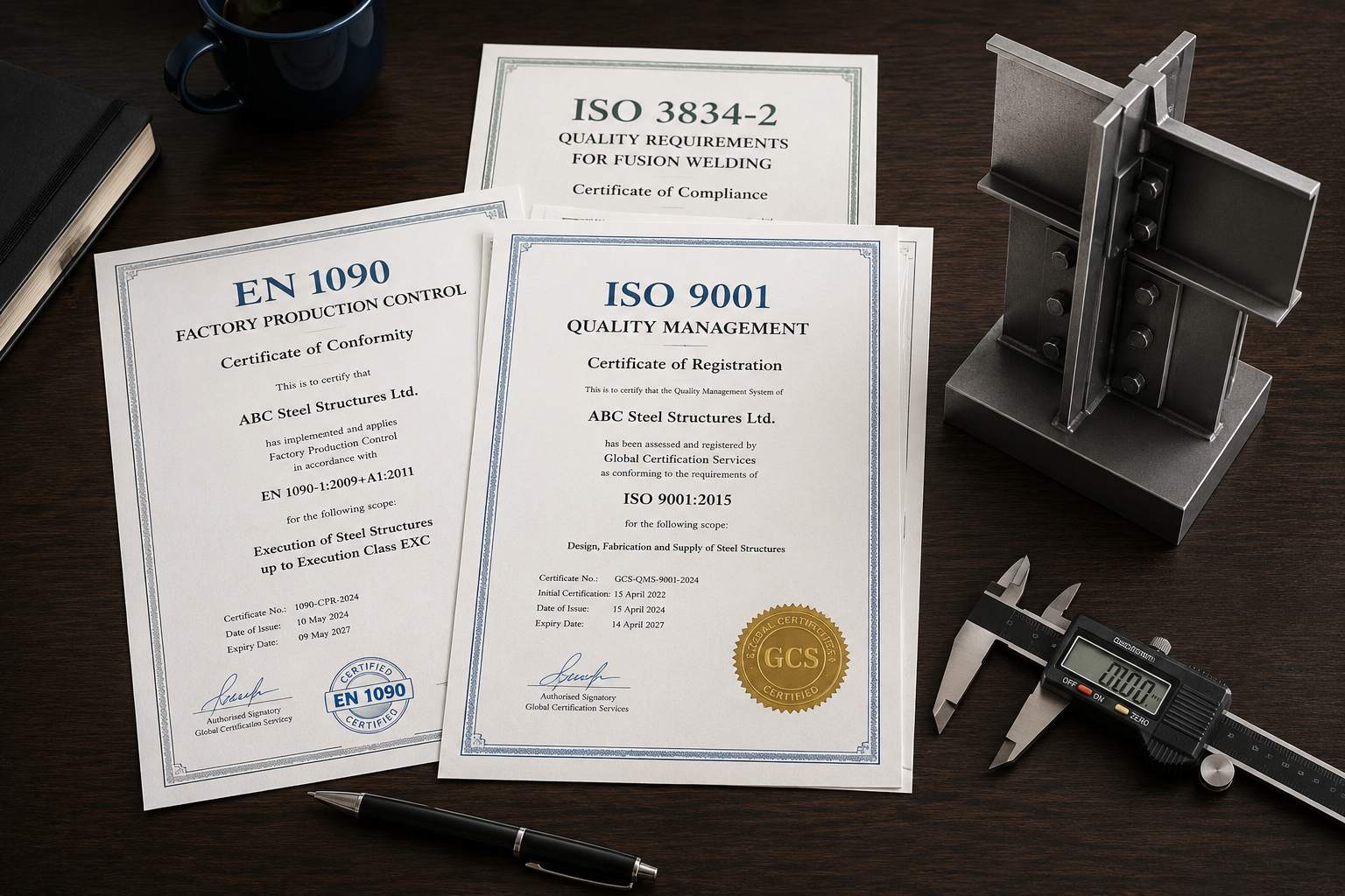 Steel structure certifications and standards