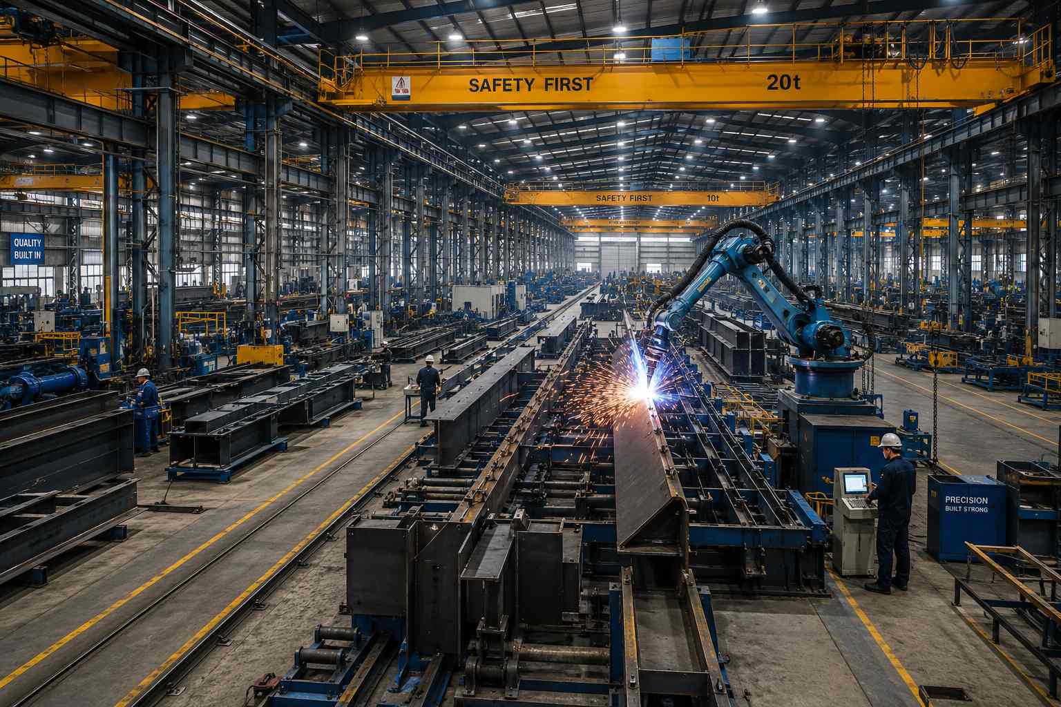 Steel structure production facility