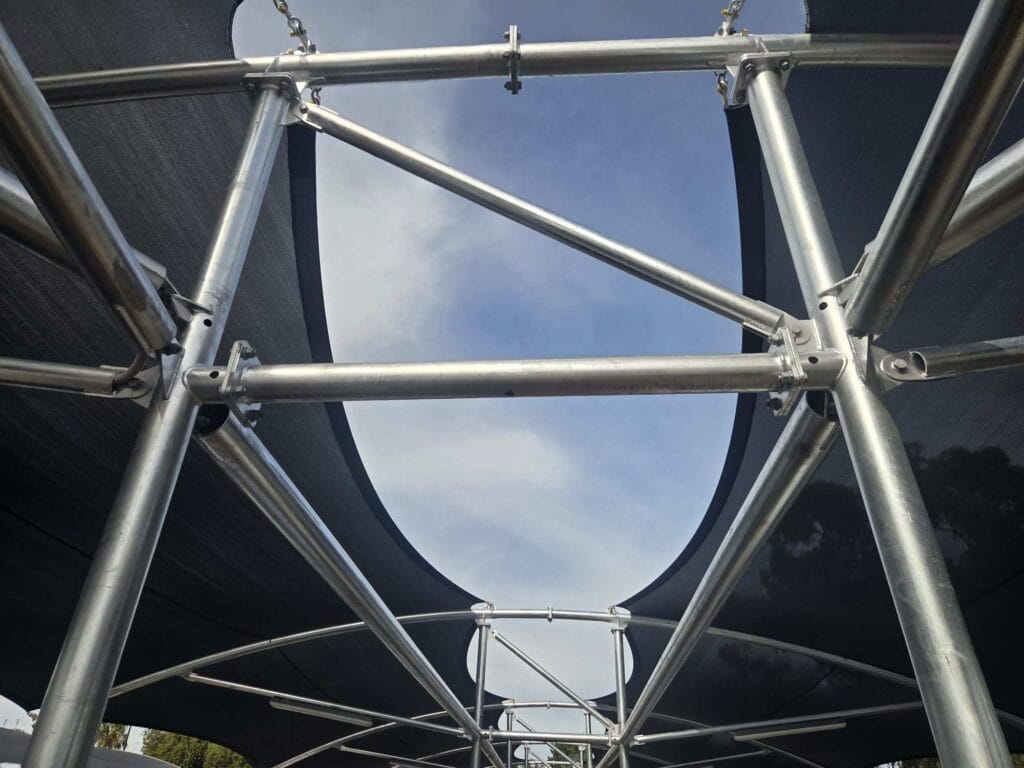 Galvanized Steel Tensile Membrane Carport